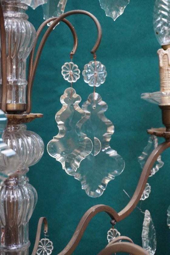 Lustre en cristal de bronze. – Crystal (photo 4 of 6)