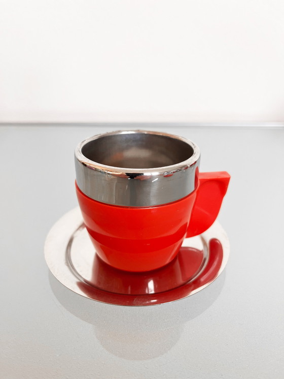 Image 1 of Vintage Set van Zes Vintage Italiaanse Espressocups