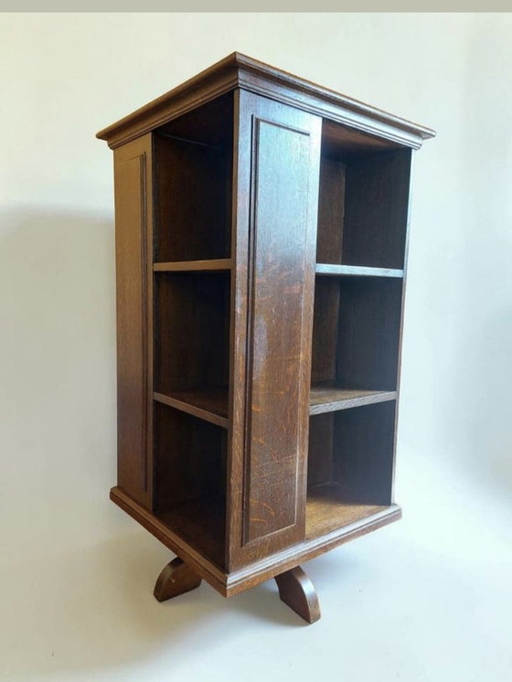 Image 1 of antieke Art Deco boekenmolen boekenkast