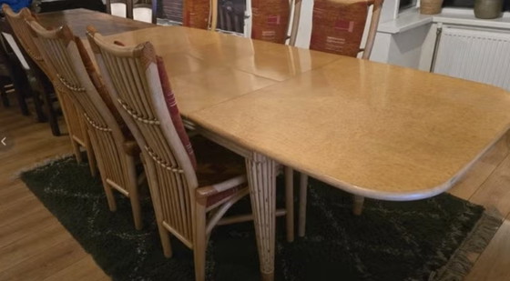 Image 1 of dining room set - Flechtatelier Schütz rattan/reed style
