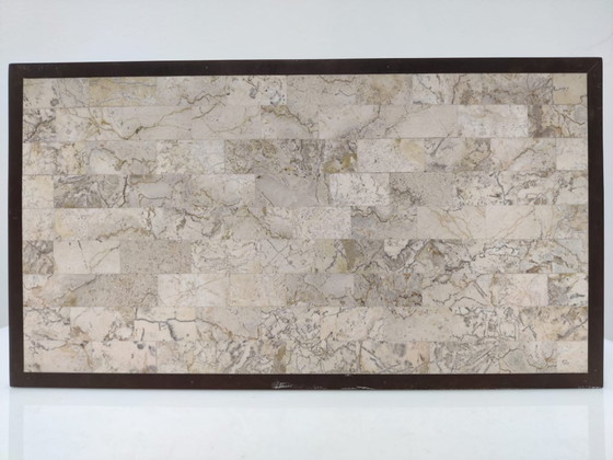 Image 1 of Gran caja de mármol y latón teselado de Maitland Smith, década de 1970