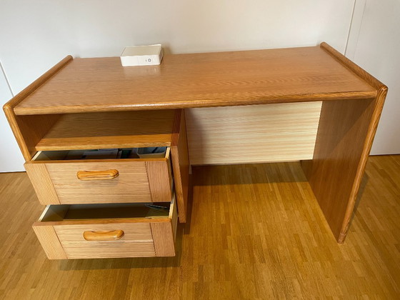 Image 1 of Vintage wooden desk with chest of drawers – Scandinavian design