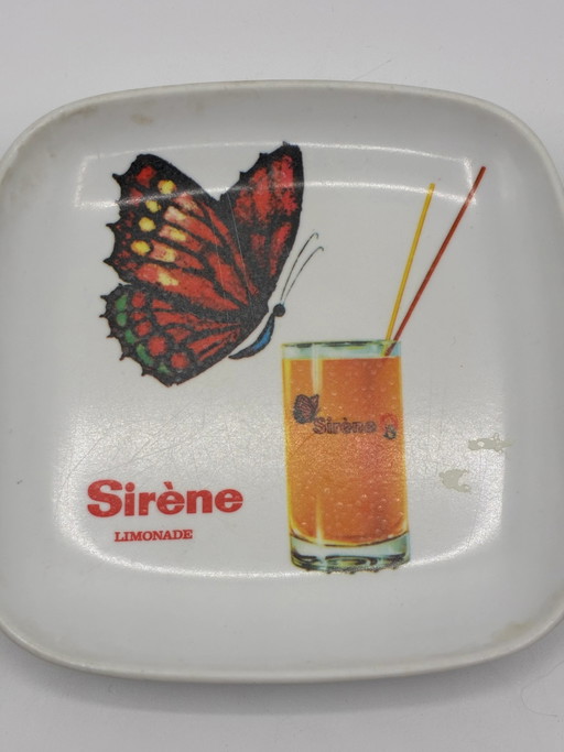 Sirène Limonade Werbe-Münztablett – Belgisches Bistro-Café der 1960er Jahre – decoratieve objecten, Plastic (photo 2 of 4)