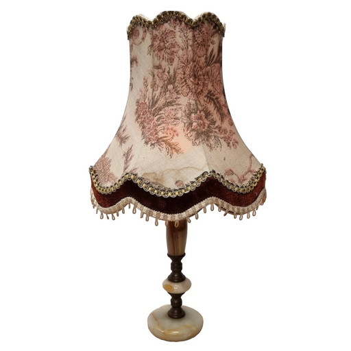 Lampe vintage en marbre onyx