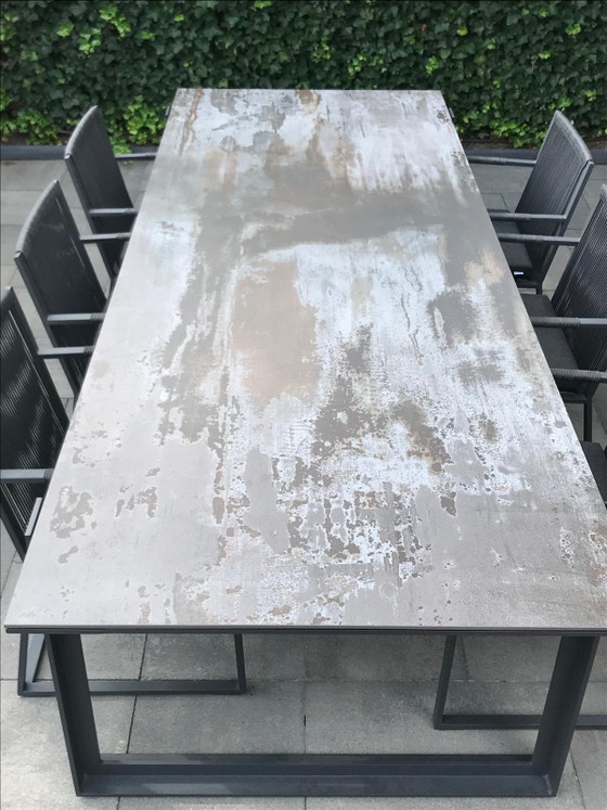 Tavolo Borek Faro e sedie Lincoln 6 pz. – Set da giardino, Ceramica, Tessile (photo 3 of 8)