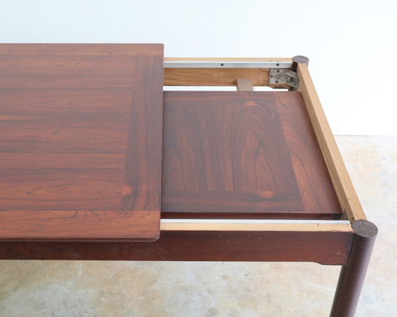 Image 1 of Table de salle à manger extensible Mid Century en bois de rose