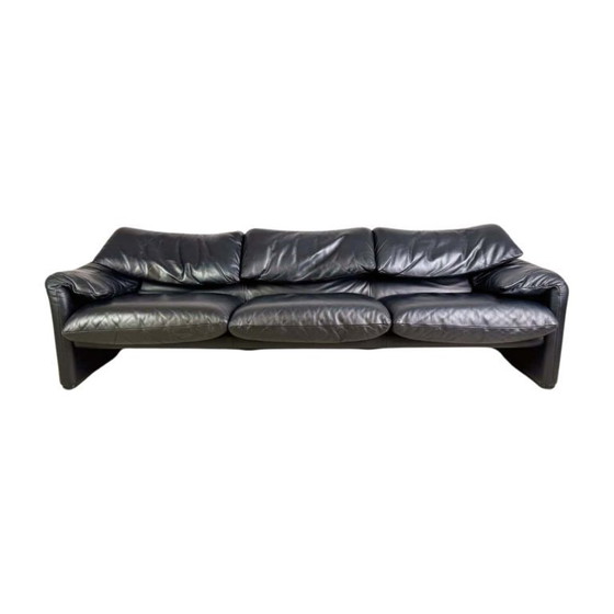 Image 1 of Cassina Maralunga Dreisitzer Sofa Couch Vico Magistretti Leder
