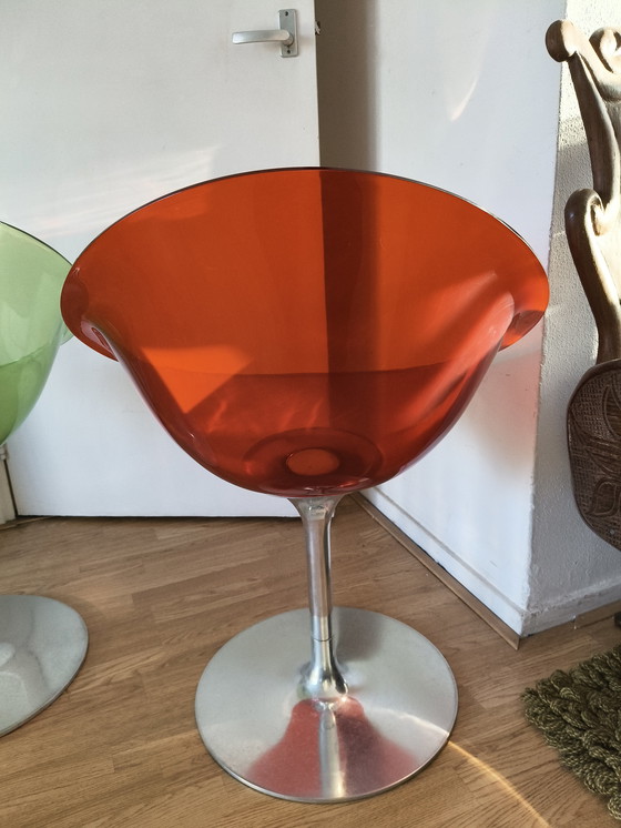 Image 1 of Vintage design draaibare Eros stoelen van Philippe Starck voor Kartell
