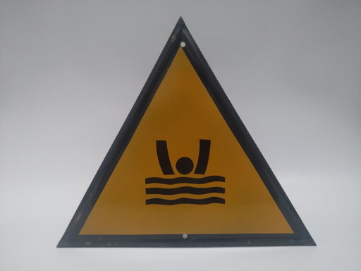 Vintage Enamel Sign: Poolparty