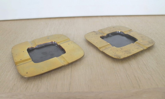Set v 2 Vintage Messing Asbakken MCM Vide-Poche (Jaren '60) – Decoratieve objecten, Brass (photo 2 of 8)