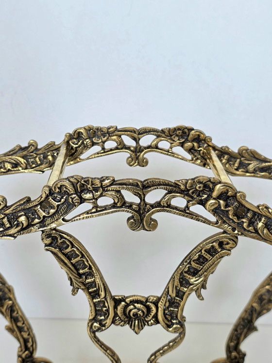 Vintage sierlijke messing paraplu- en wandelstokhouder | Antieke rococo-stijl – Paraplubak, Iron, Brass (photo 9 of 15)