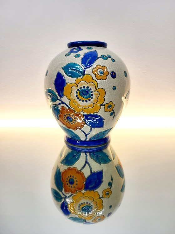 Image 1 of Boch Frères Keramis vase – decor D.2516 – ca. 1939 – Belgium
