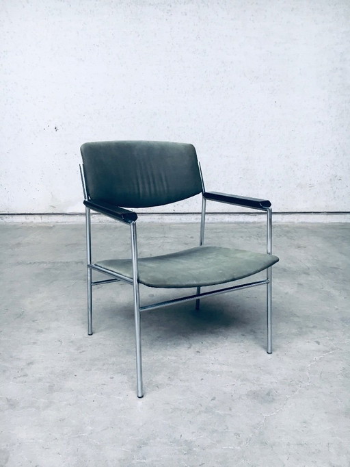 Midcentury Modern Dutch Design Armchair by Gijs Van Der Sluis, Netherlands 1960s
