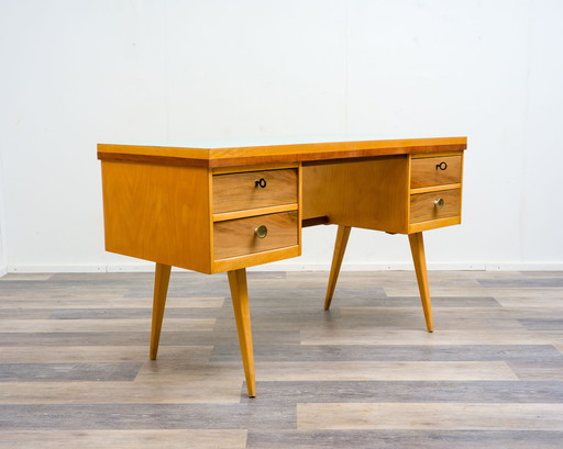 Desk from the 50s, beech/resopal. Manufacturer: Ekawerk