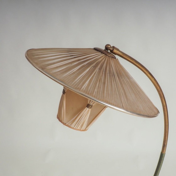 Image 1 of Lampadaire des années 50 avec un magnifique abat-jour