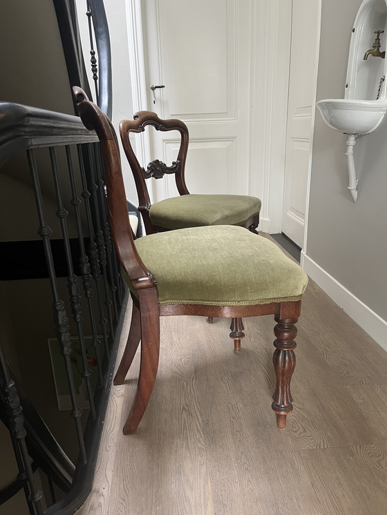 Image 1 of Brocante stoelen ( mahonie hout)