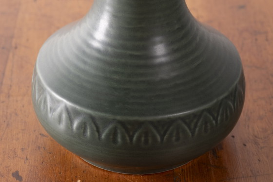 Image 1 of 1x Green Ceramic Table Lamp by Søholm, 1960s Denmark