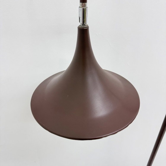 Image 1 of Hala Zeist Trompeten-Stehlampe in Braun, minimalistisch, niederländisches Design der 1970er Jahre