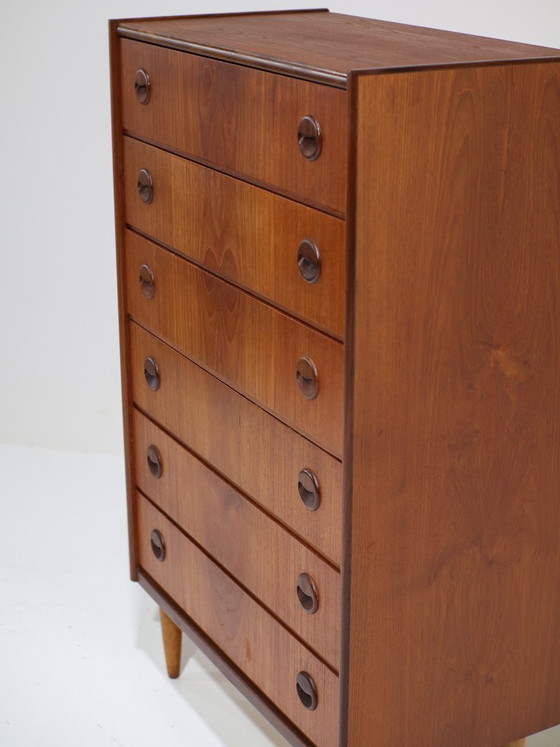 Image 1 of Hoge ladekast teak vintage Deens 1960s