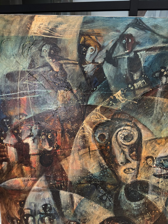 Gemälde Kun Adnyana „Komunitas Purba“ – Kunst, Canvas (photo 8 of 10)
