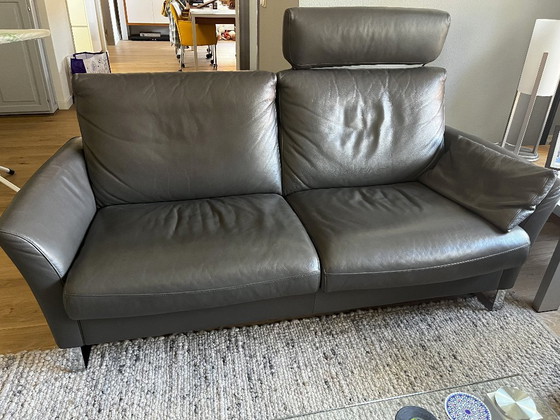 Leder Bankstel 1, 2 en 3 Zits – Contur, Banken, Leather, Metal (photo 2 of 8)