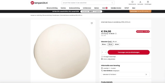 1 Artemide Dioscuri Floor light 42cm + 2 Artemide Dioscuri 35c – Glass (photo 9 of 9)
