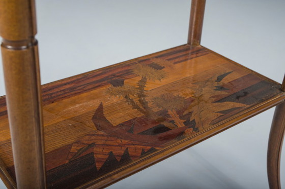 Image 1 of Mesa de marquetería Art Nouveau francesa de Emile Galle, 1900
