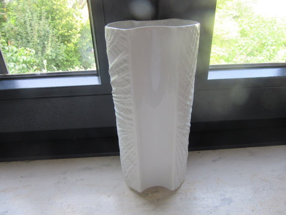 Image 1 of Wunsiedel Bavaria Porcelaine White Modernist Vase 180726