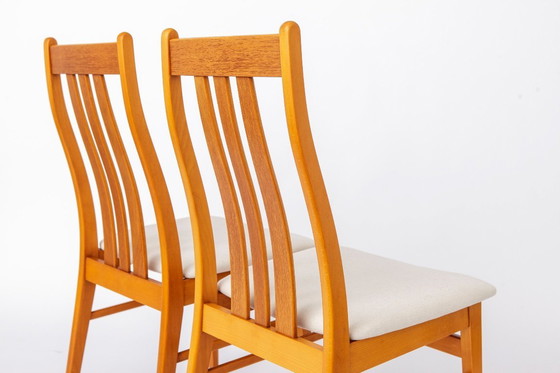 Image 1 of Set of 6 Farstrup Teak Dining Chairs, Danish Mid Century Chairs 1960s, Vintage Teak Chairs Newly Upholstered