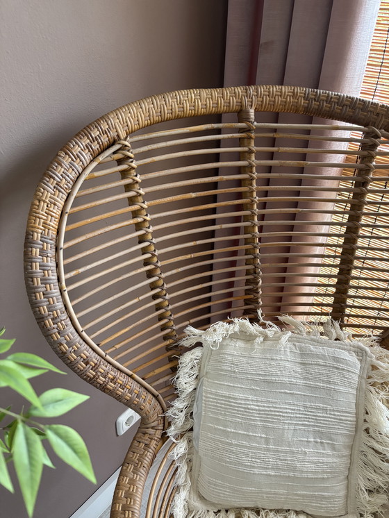 Image 1 of XL rattan peacock chair vintage