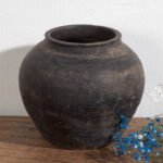 Vase en céramique ancien style wabi sabi (c.1900) #4 – Ceramic (photo 6 of 28)