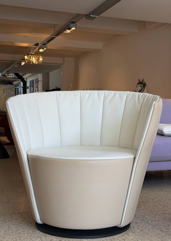 Jori Pegasus draaifauteuils met poef – Draaistoelen, Leer, Roestvrij staal (photo 9 of 11)