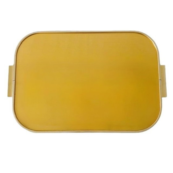Image 1 of Hollywood Regency gold colored tray Kaymet 1960's