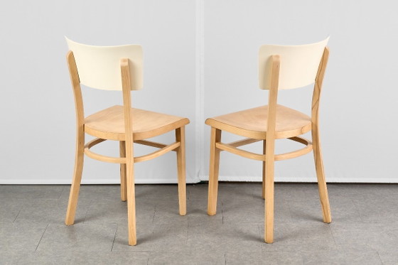 Set of 4 Dining Chairs, by TON, 1960s, Czechoslovakia – Wood (photo 8 of 16)