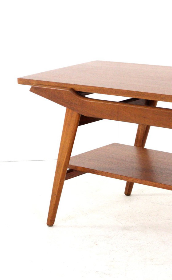 Tavolino da caffè vintage in teak con piano reversibile restaurato, Tavolini da caffè, Legno, Marrone (foto 13 di 15)
