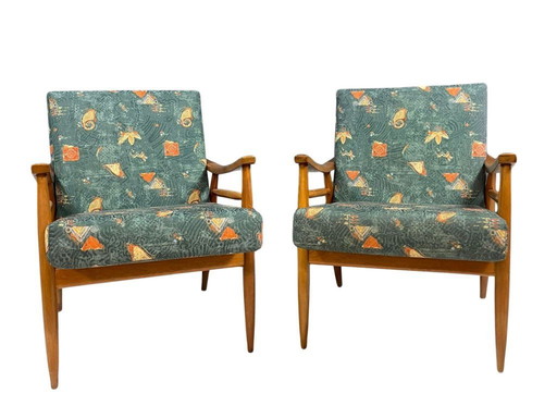 Paire de fauteuils de salon modernes du Mid Century, Tchécoslovaquie, années 1960