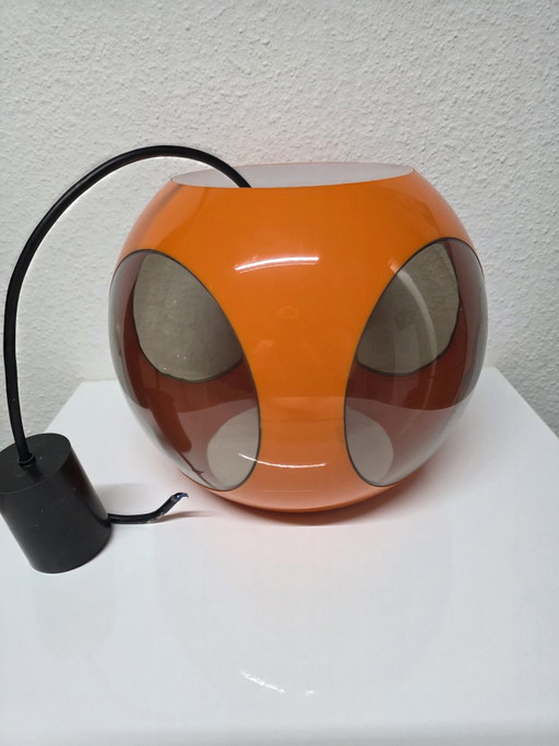 Lampada a sospensione 'Bug Eye' Space Age arancione massiccia vintage anni '70