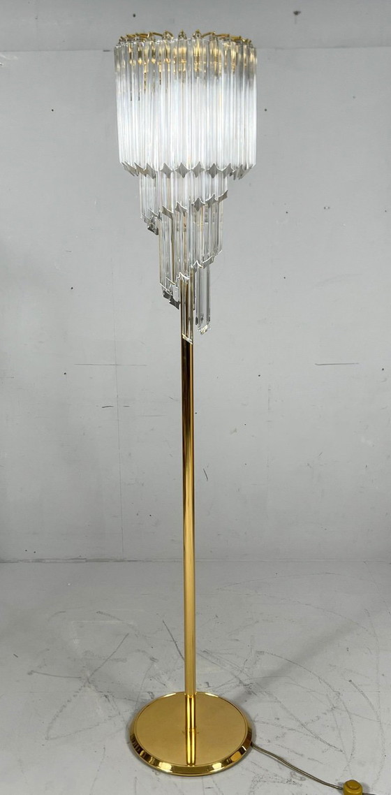 Image 1 of Large waterfall floor lamp/floor lamp by Novaresi, Murano glass, Italy, 1970s