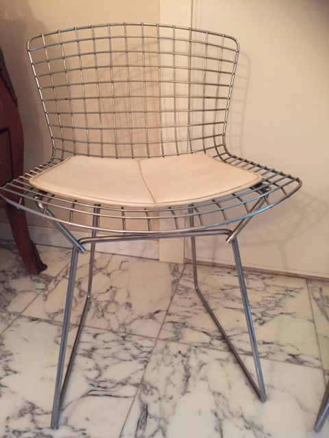 2x chaises Harrie Bertoia avec coussin