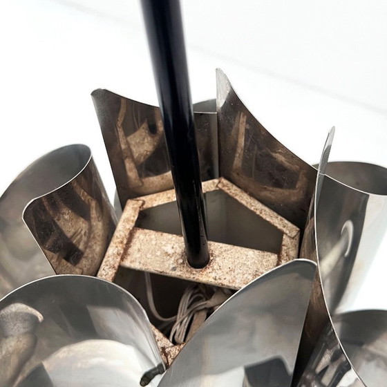 Image 1 of Spiralförmiger, verchromter Kronleuchter im Weltraum-Stil, 1970er Jahre