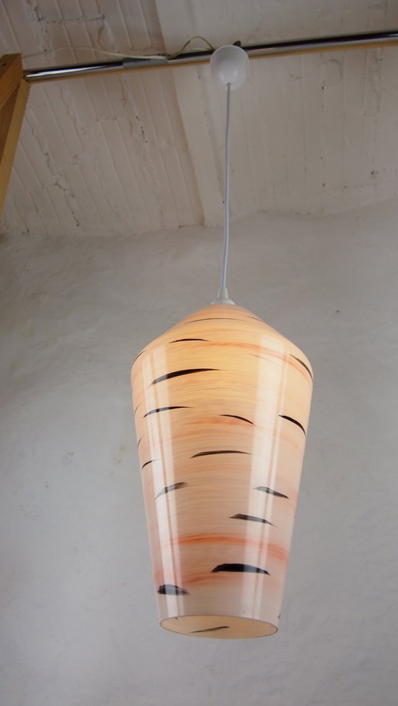Image 1 of Rara lampada a sospensione francese in stile Mid-Century Modern nello stile di LUNEL