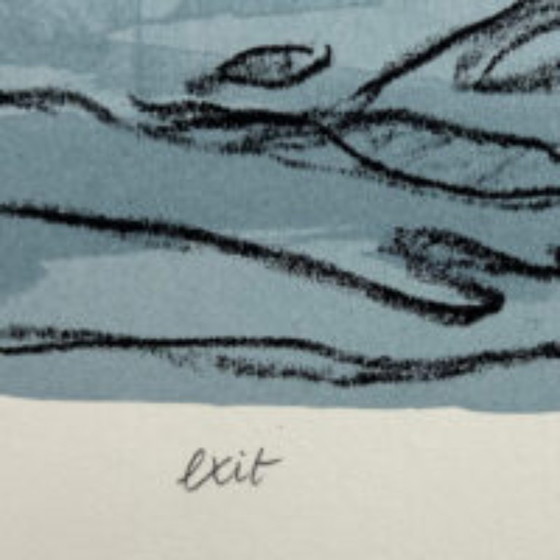 Image 1 of Natasja Kensmil - ‘Exit’ – Very large silkscreen print on hand made paper