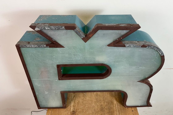 Image 1 of Large Vintage Illuminated Advertising Letter Ř , 1960s