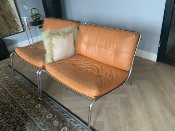 Frigg, Living Divani, Sessel, Leder, Metall, Orange (Foto 4 von 5)