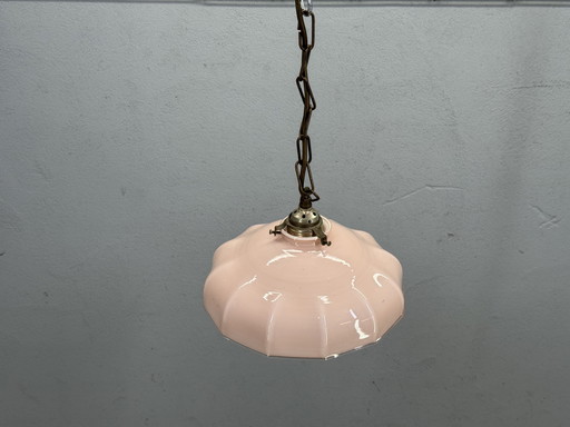Antique Art Deco Pendant Lamp - Elegant Glass & Timeless Atmosphere