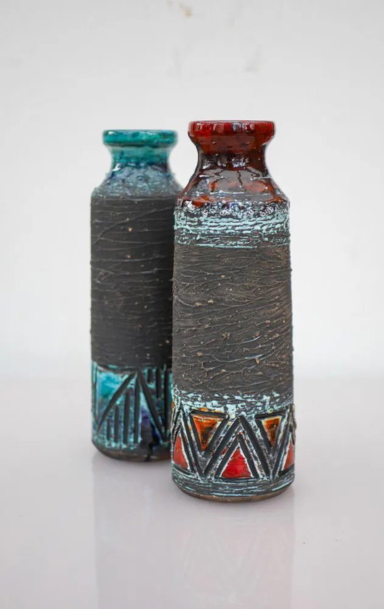 Image 1 of Vases en céramique scandinave moderne du milieu du siècle, de Tilgmans, Suède, lot de 2