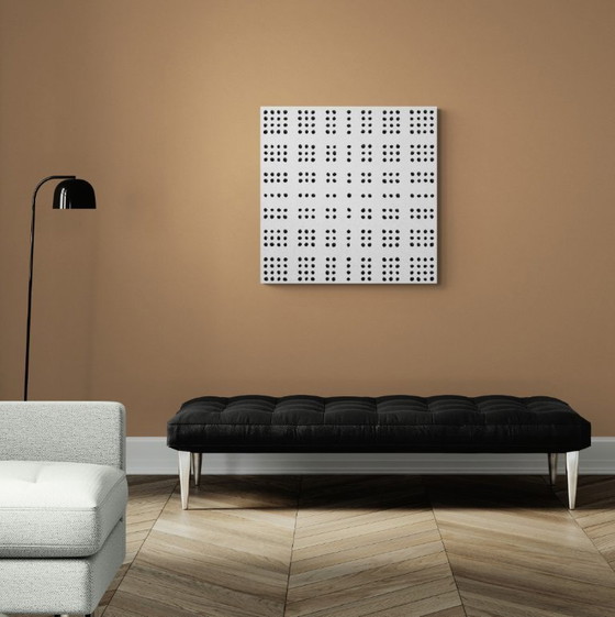 Image 1 of Composition en noir et blanc, 80 x 80 cm