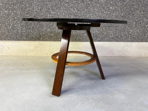 French Art Deco Marquetry Center Table, 1930s – Coffee tables, Glass, Wood (photo 9 of 10)