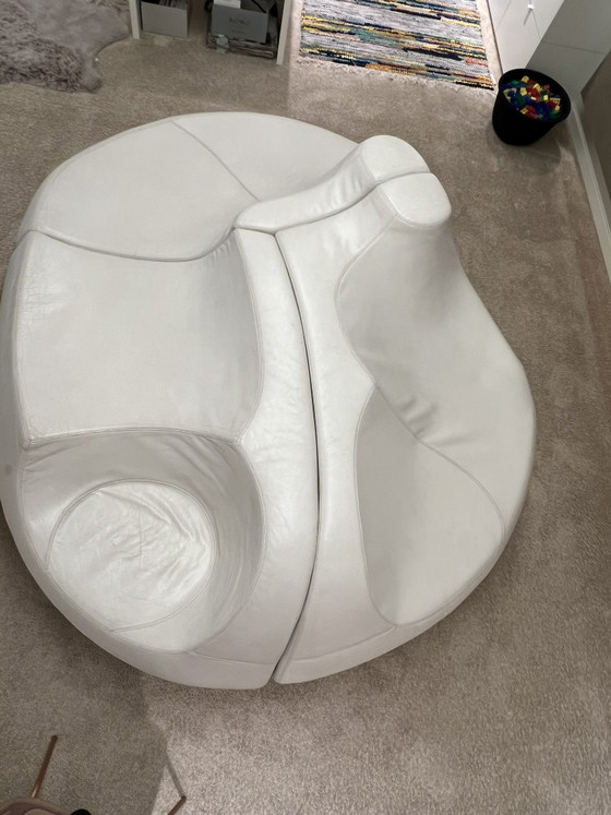 Saruyama Insel-Sitzmöbel in Weißem Leder – Moroso, Sessel, Leather (photo 3 of 9)