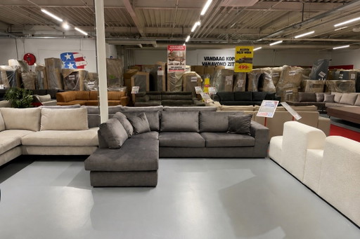 Grijze Hoekbank - Comfortabel en Stijlvol – Seats and Sofas, hoekbanken, Suede